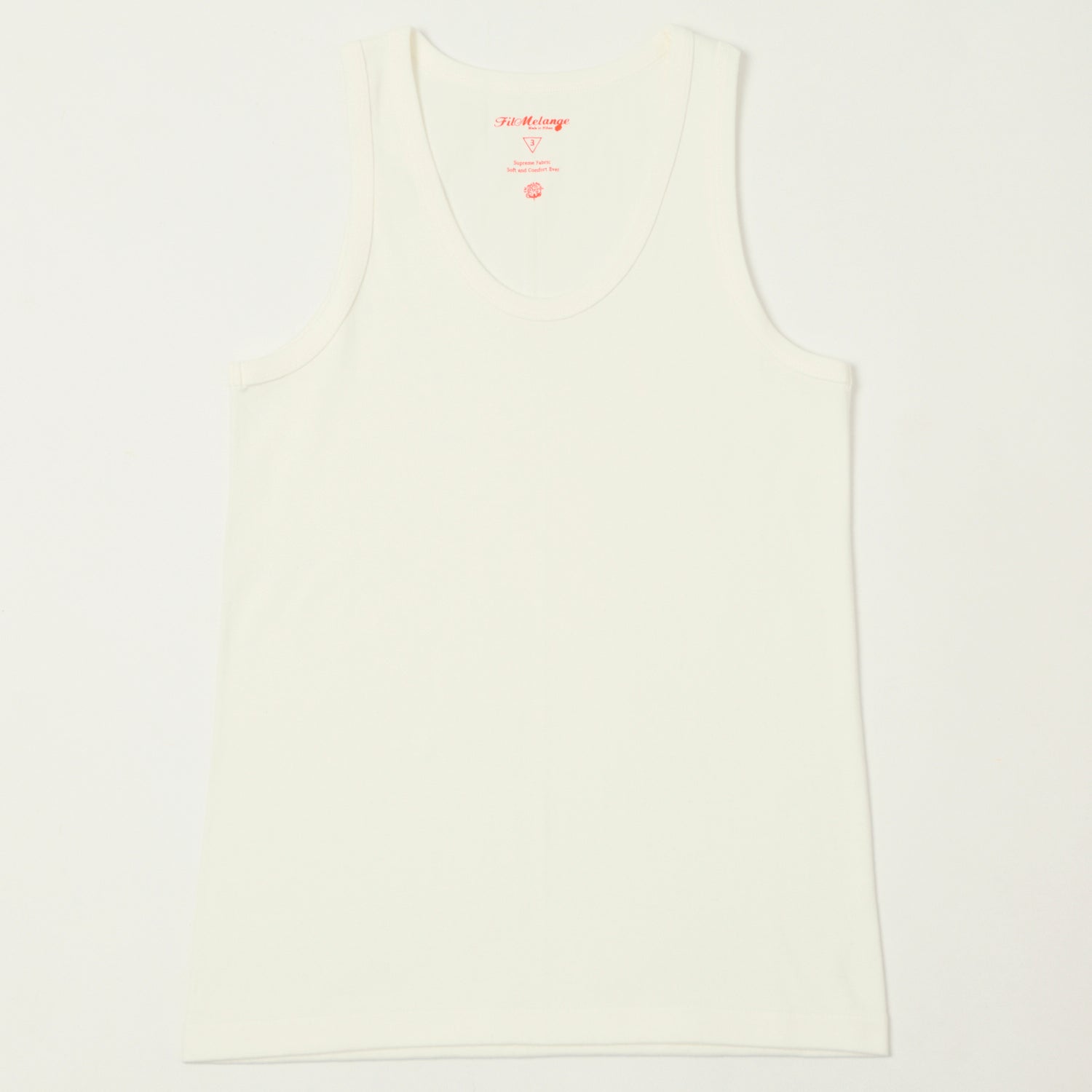 FilMelange 'Ryan' Organic Cotton Rib Vest - White