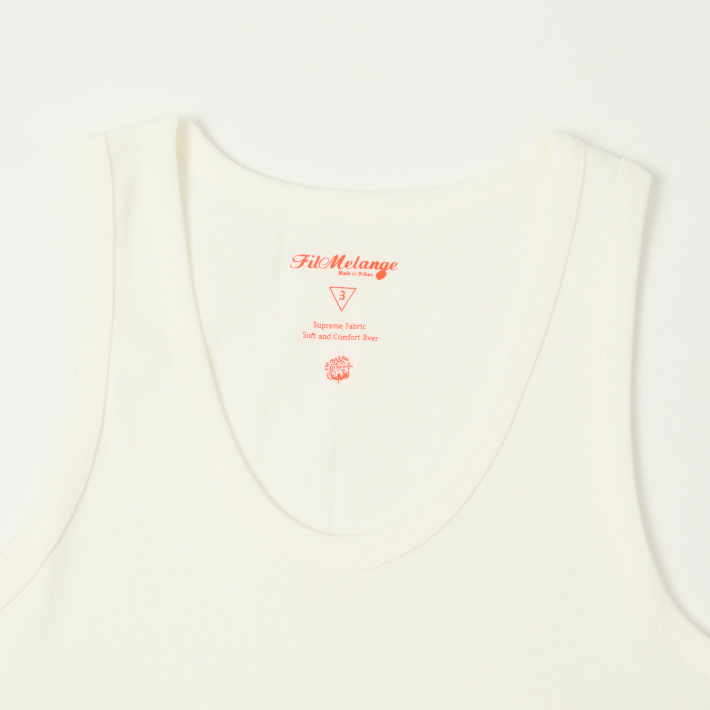FilMelange 'Ryan' Organic Cotton Rib Vest - White