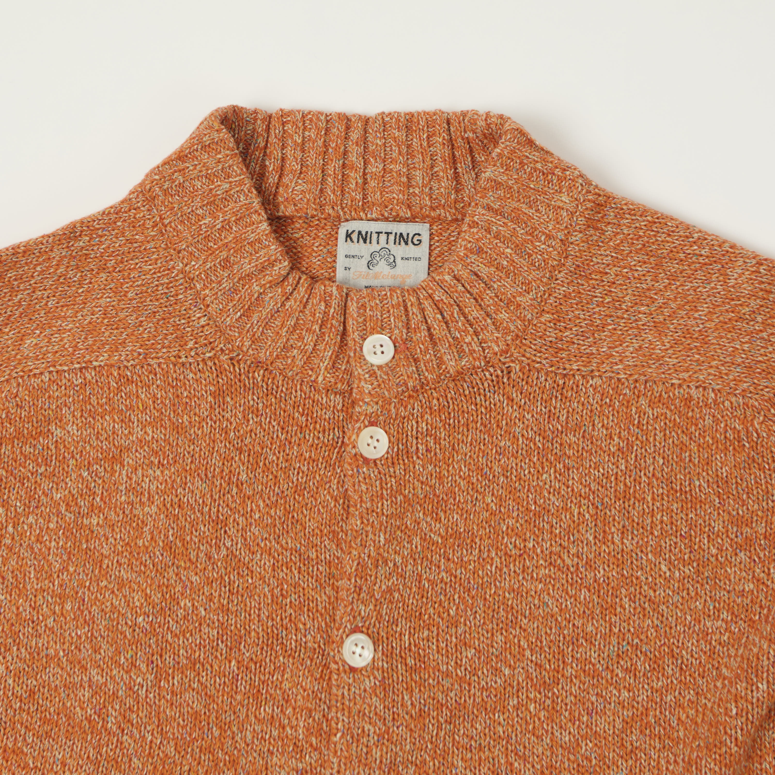 Filmelange 'Sidney' Wool/Silk Knit Cardigan - Orange