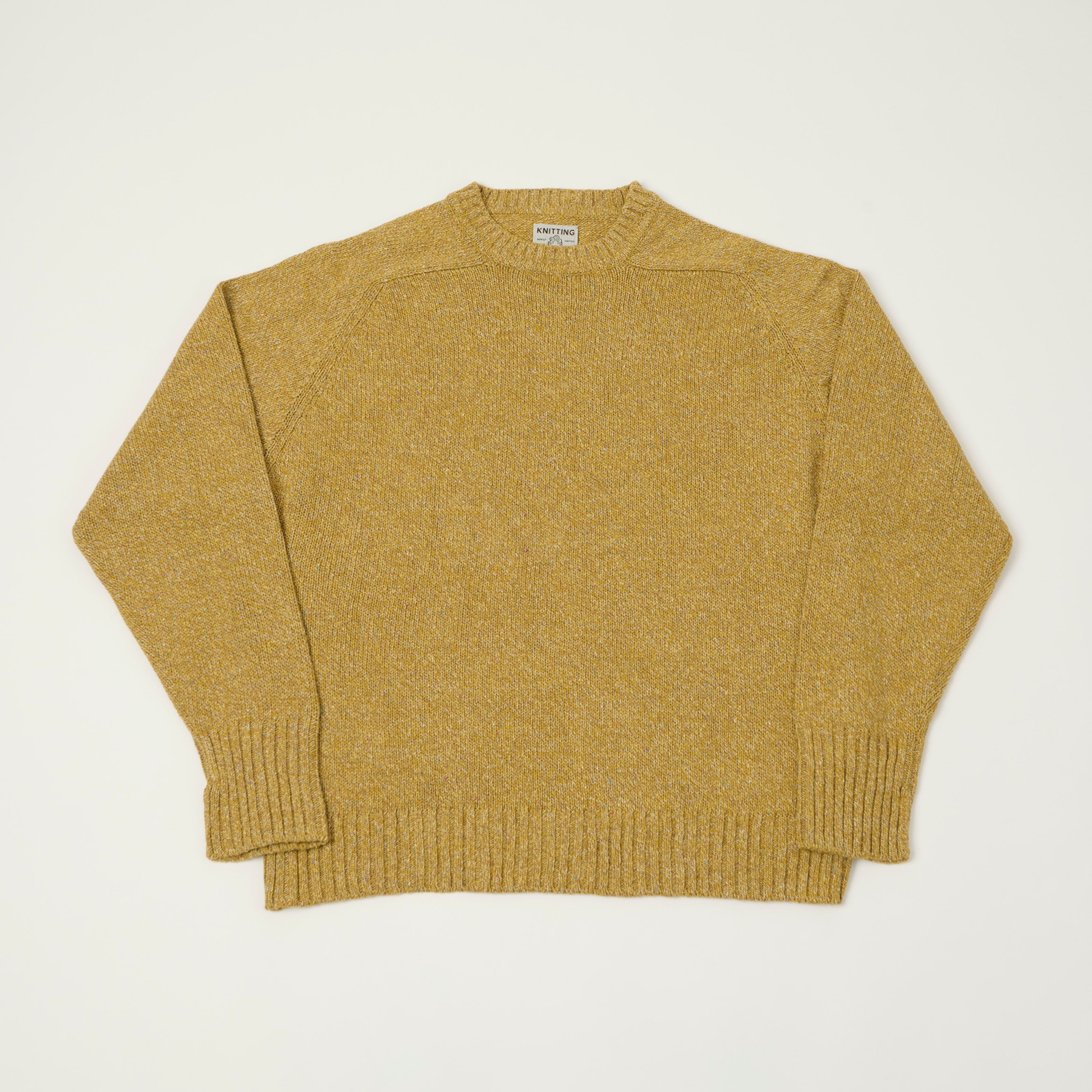 FilMelange 'Siek' Wool/Silk Knit Pullover - Gold Yellow