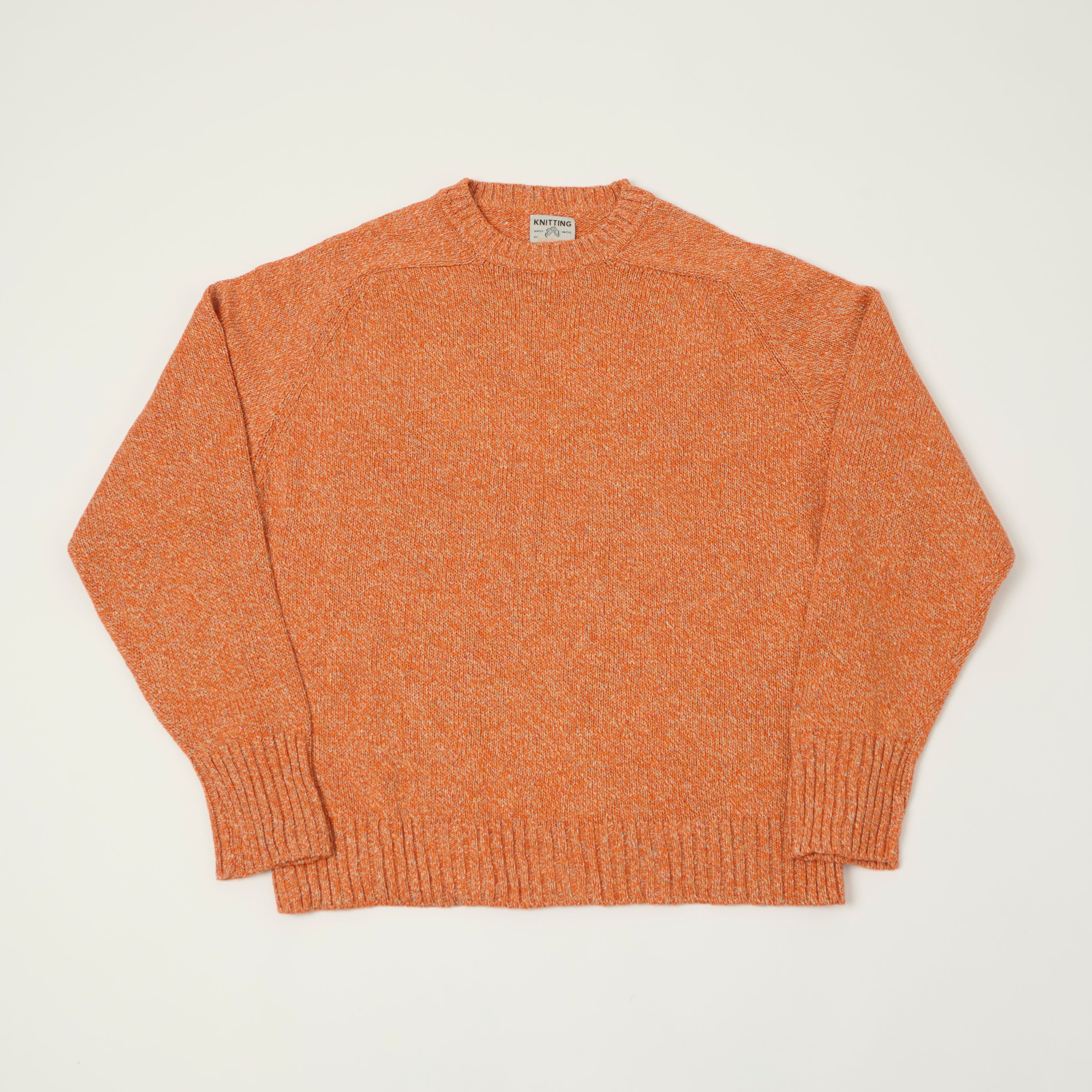 FilMelange 'Siek' Wool/Silk Knit Pullover - Orange