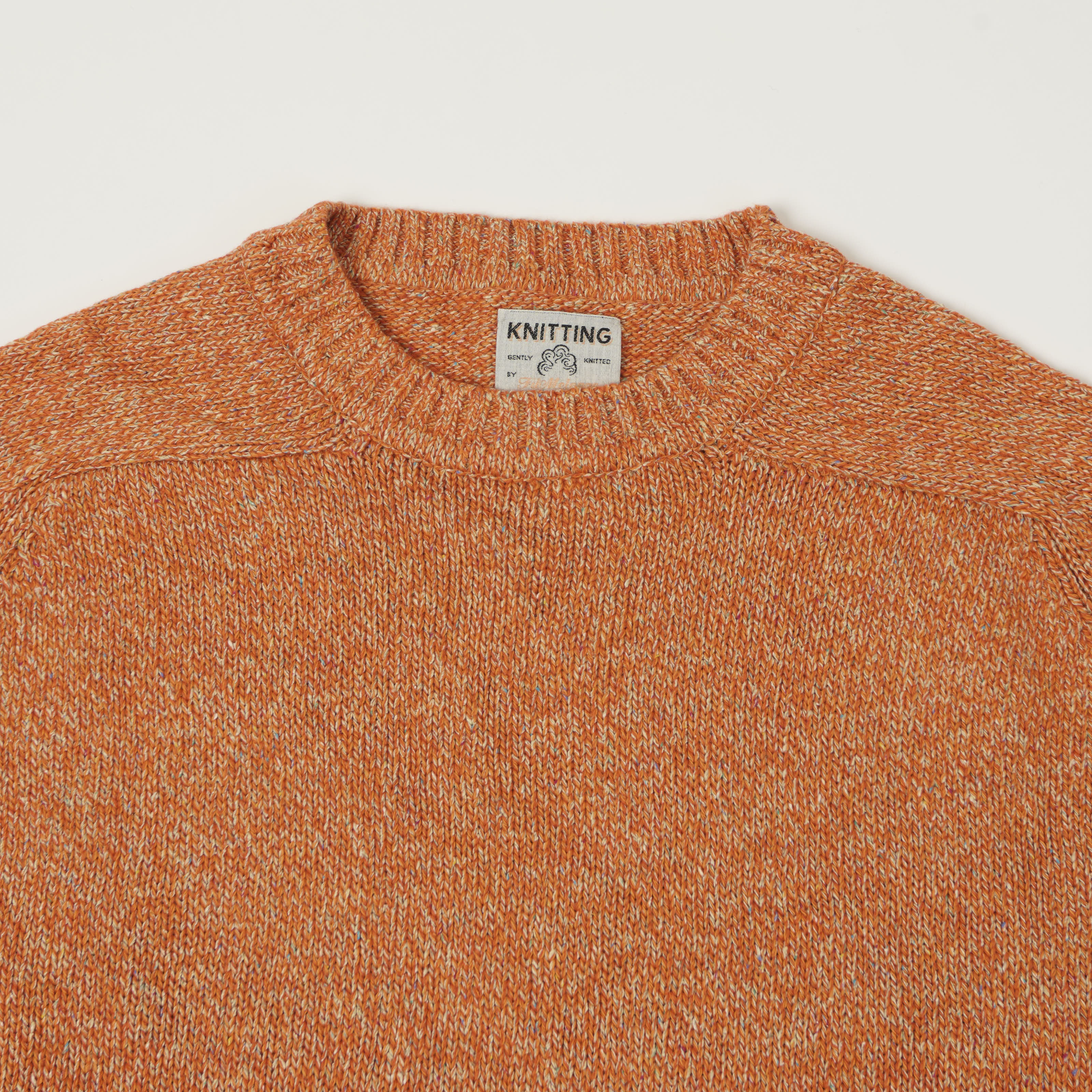 FilMelange 'Siek' Wool/Silk Knit Pullover - Orange