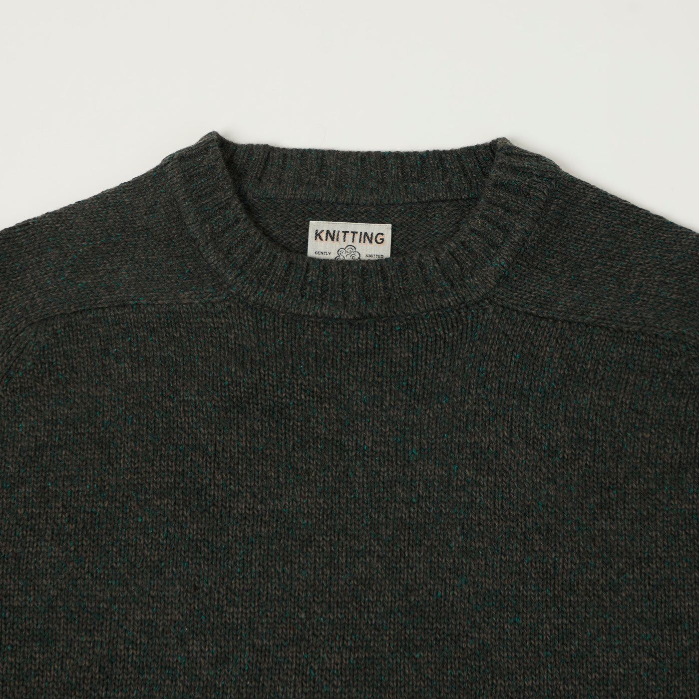 FilMelange 'Siek' Wool/Silk Knit Pullover - Moss Charcoal