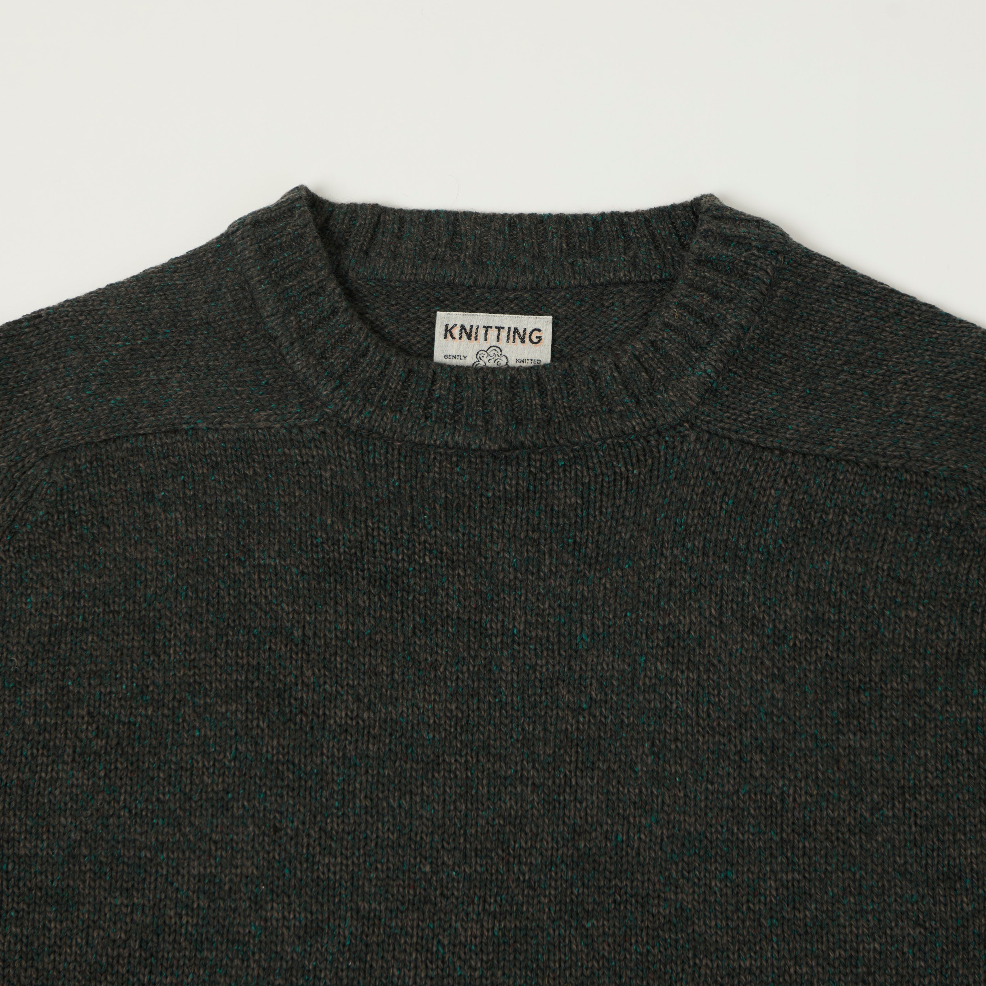 FilMelange 'Siek' Wool/Silk Knit Pullover - Moss Charcoal