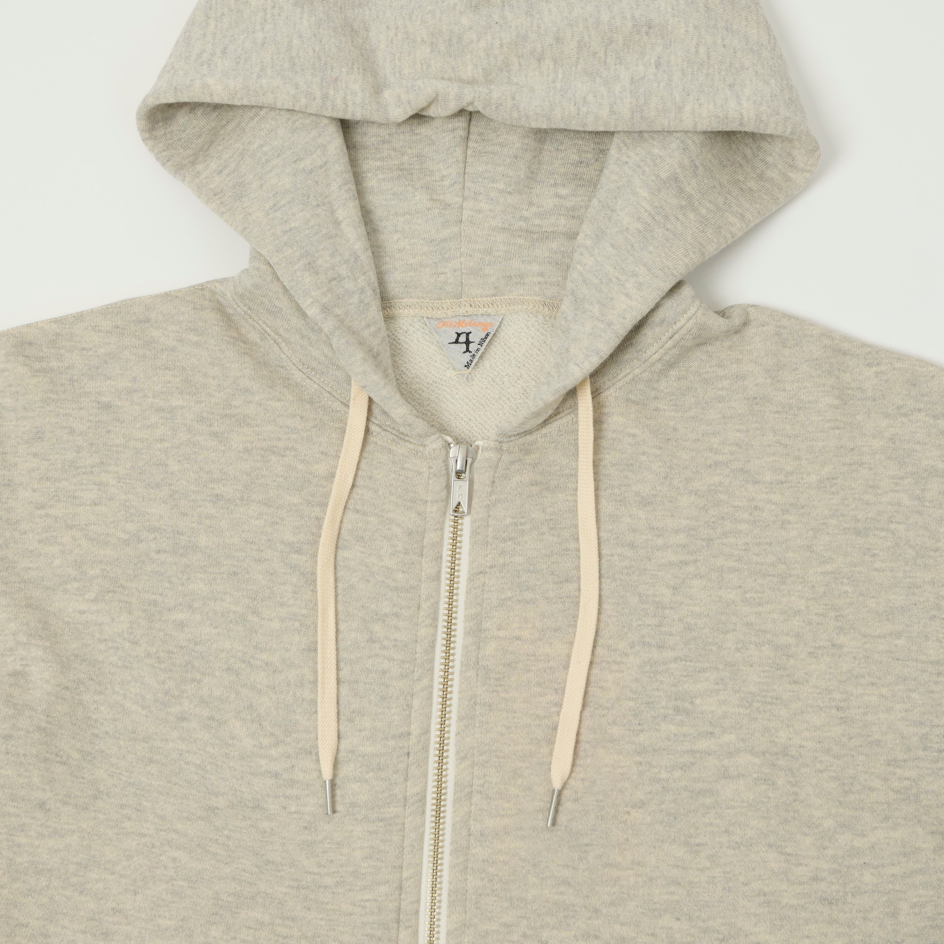 FilMelange 'Urbicus' Cashmere Zip Through Hoodie - Light Melange