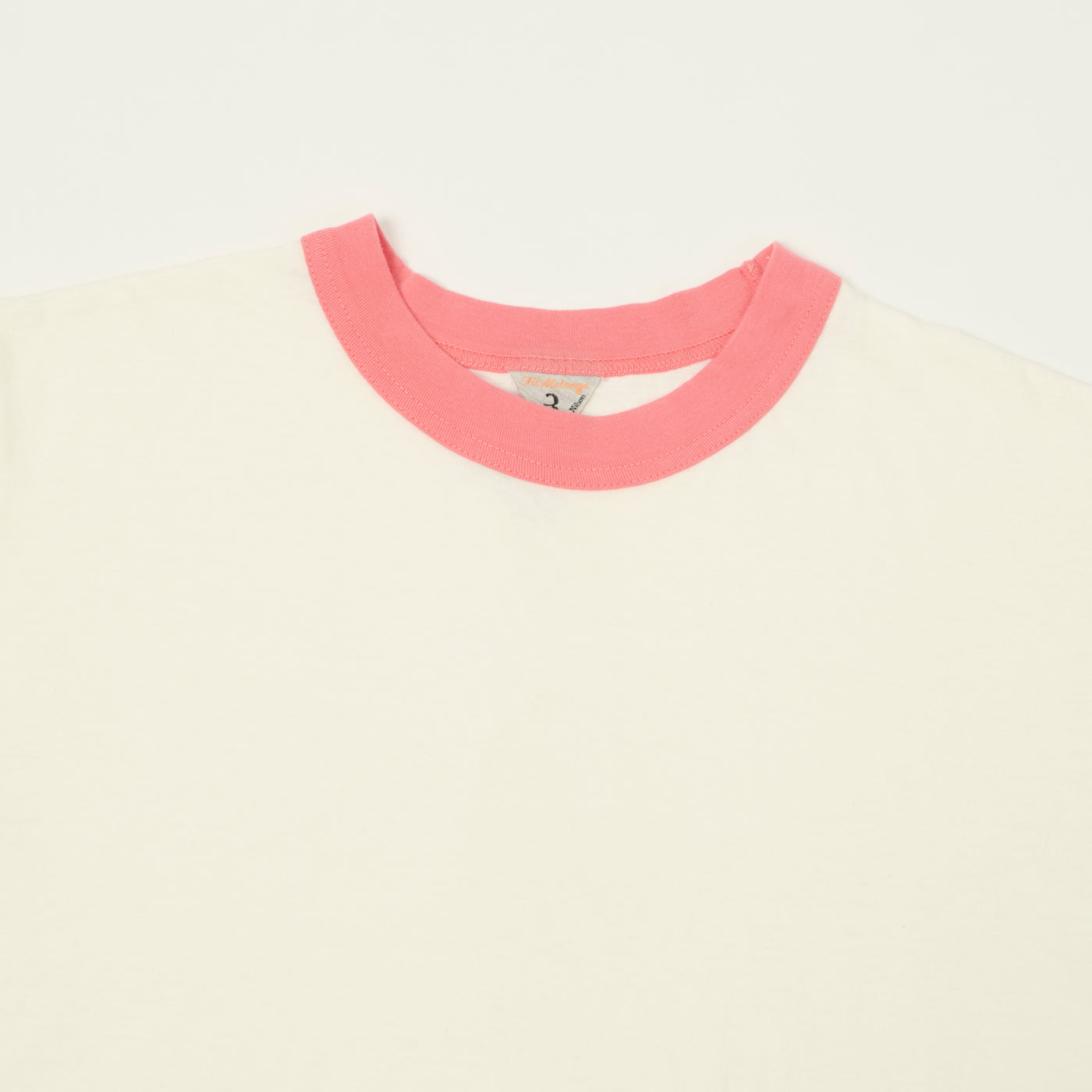 FilMelange 'Volker II' Ringer T-Shirt  - White/Peach