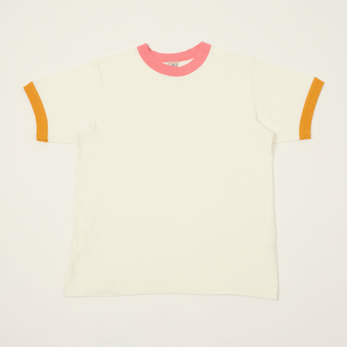 FilMelange 'Volker II' Ringer T-Shirt  - White/Peach
