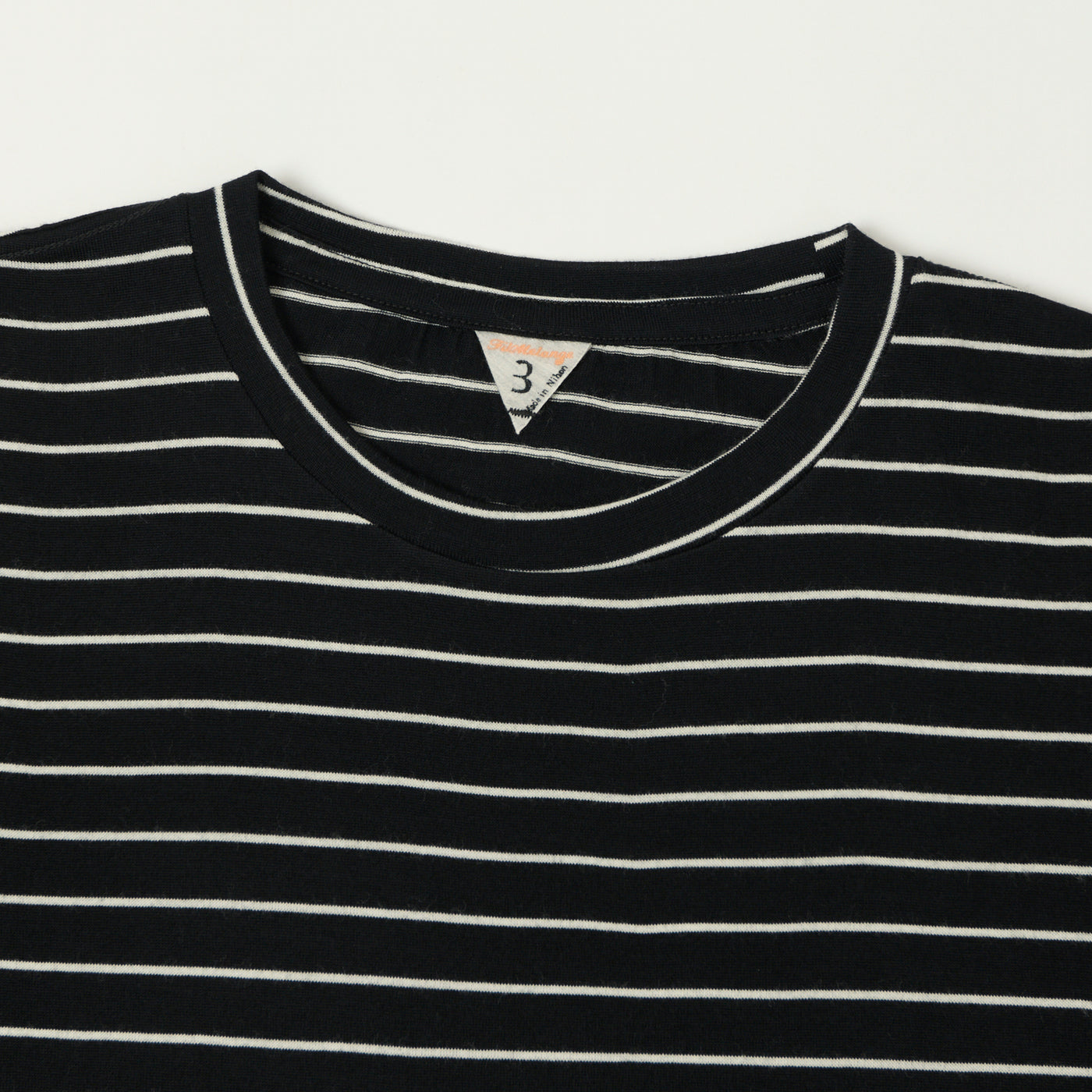 FilMelange 'Wolf' Merino Wool Tenjiku Tee - Black/White