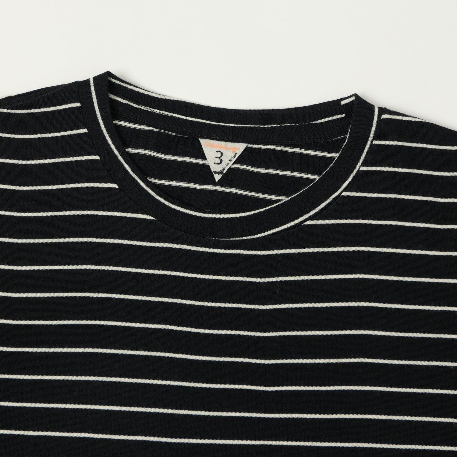 FilMelange 'Wolf' Merino Wool Tenjiku Tee - Black/White