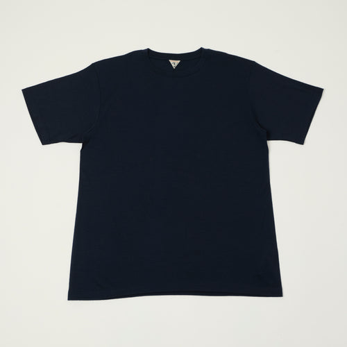 FilMelange 'Wolf' Merino Wool Tennjiku Tee - Navy