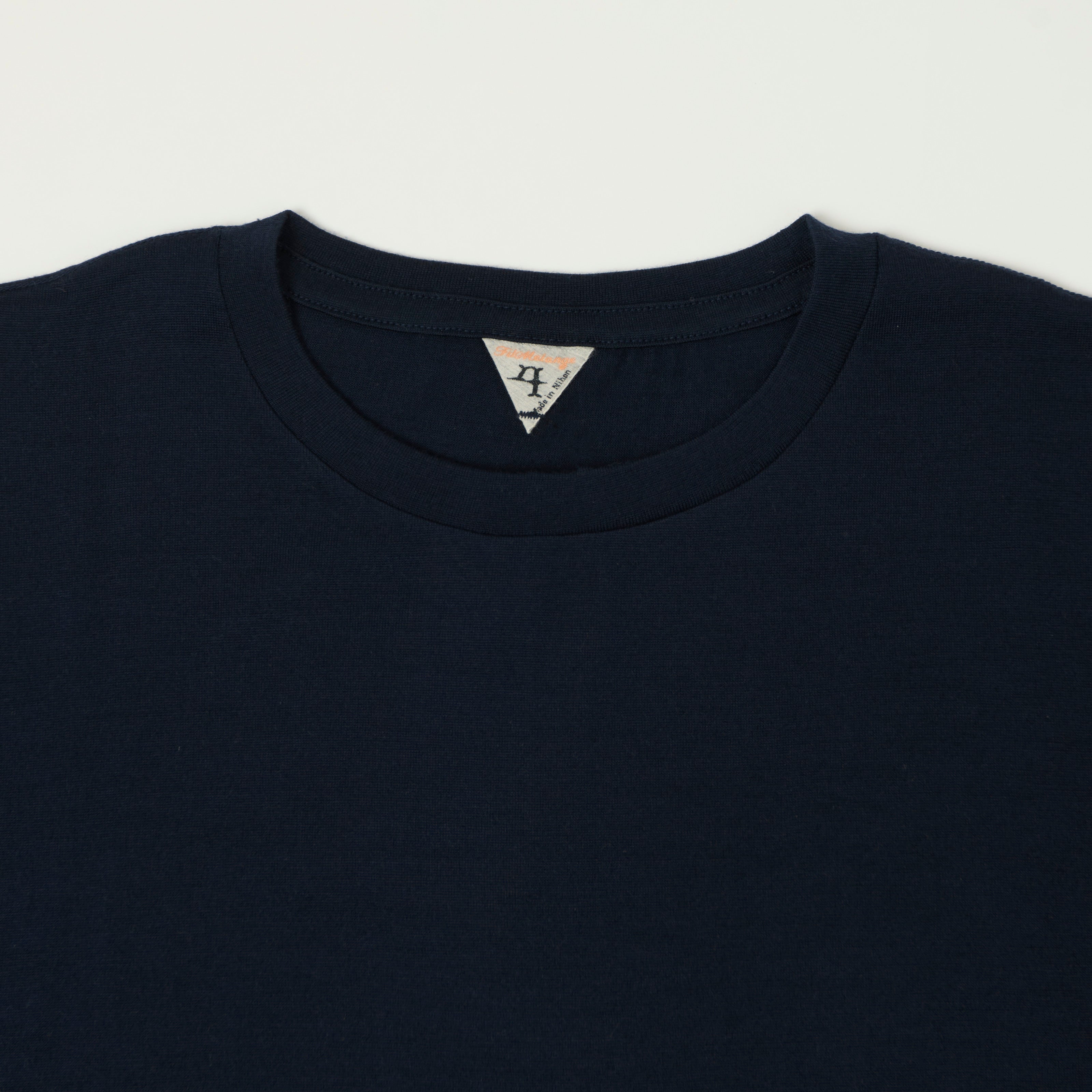 FilMelange 'Wolf' Merino Wool Tennjiku Tee - Navy