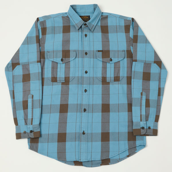 Filson Vintage Wash Alaskan Guide Shirt - Blue/Dark Brown