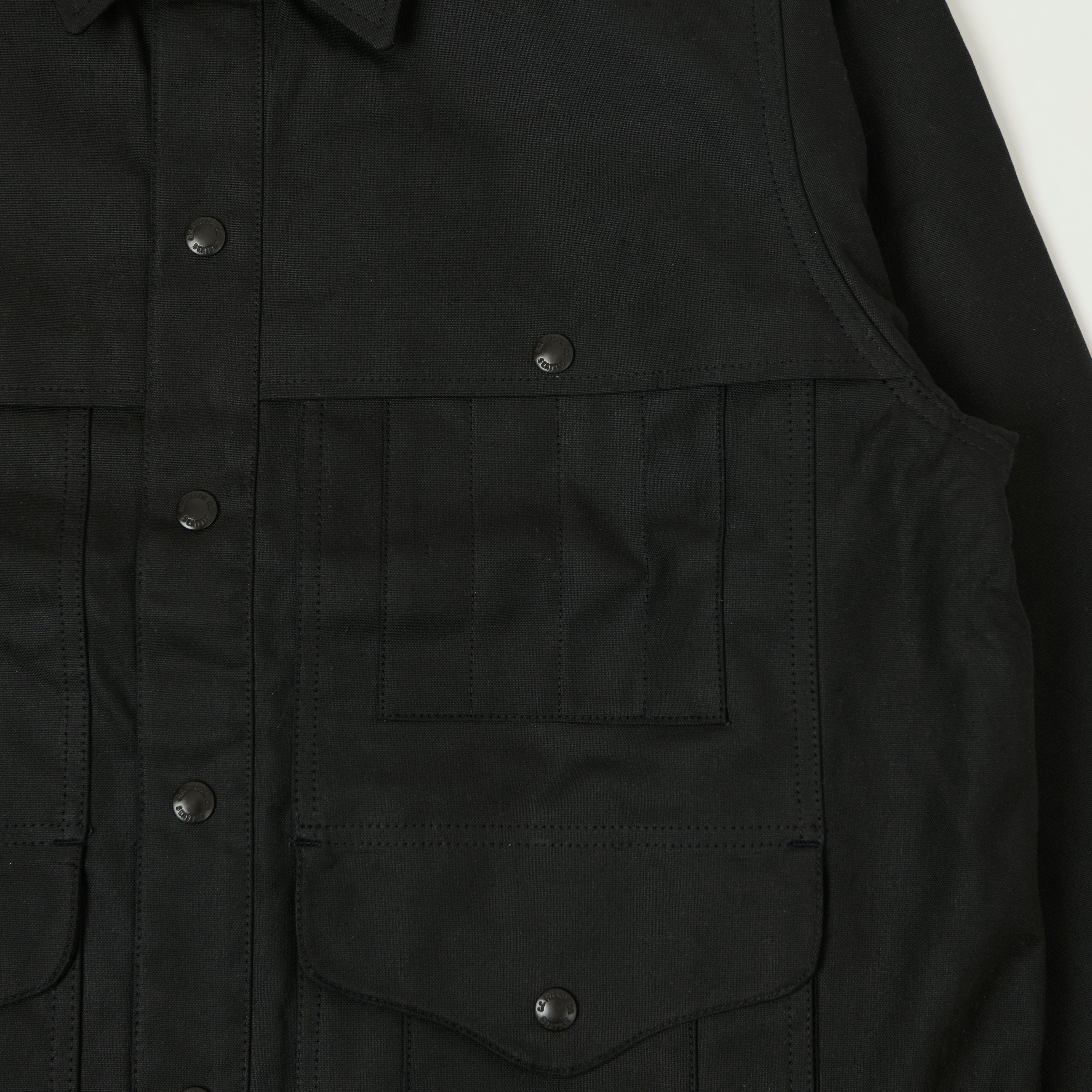 Filson Lined Tin Cloth Cruiser Jacket - Black