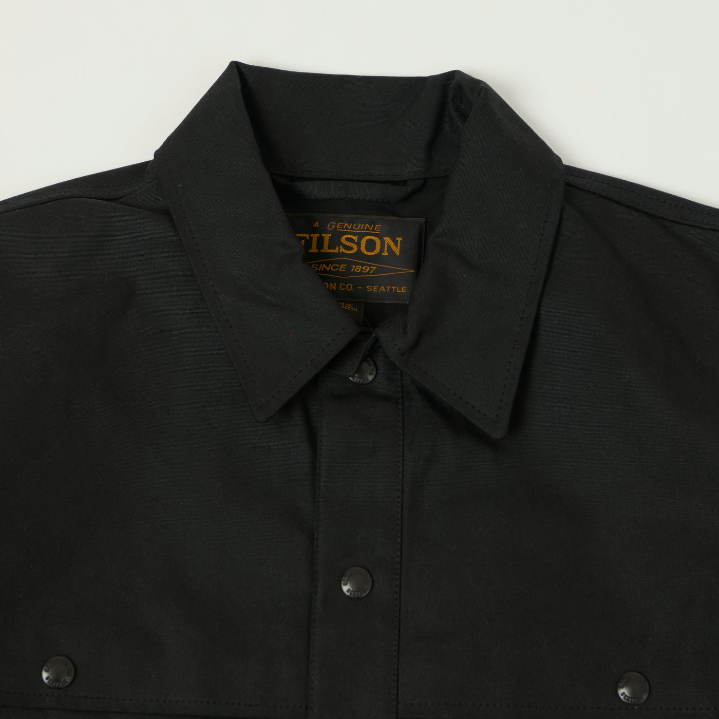 Filson Lined Tin Cloth Cruiser Jacket - Black