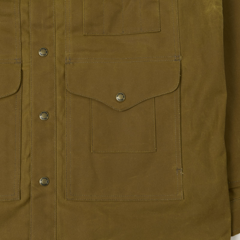 Filson Lined Tin Cloth Cruiser Jacket - Dark Tan