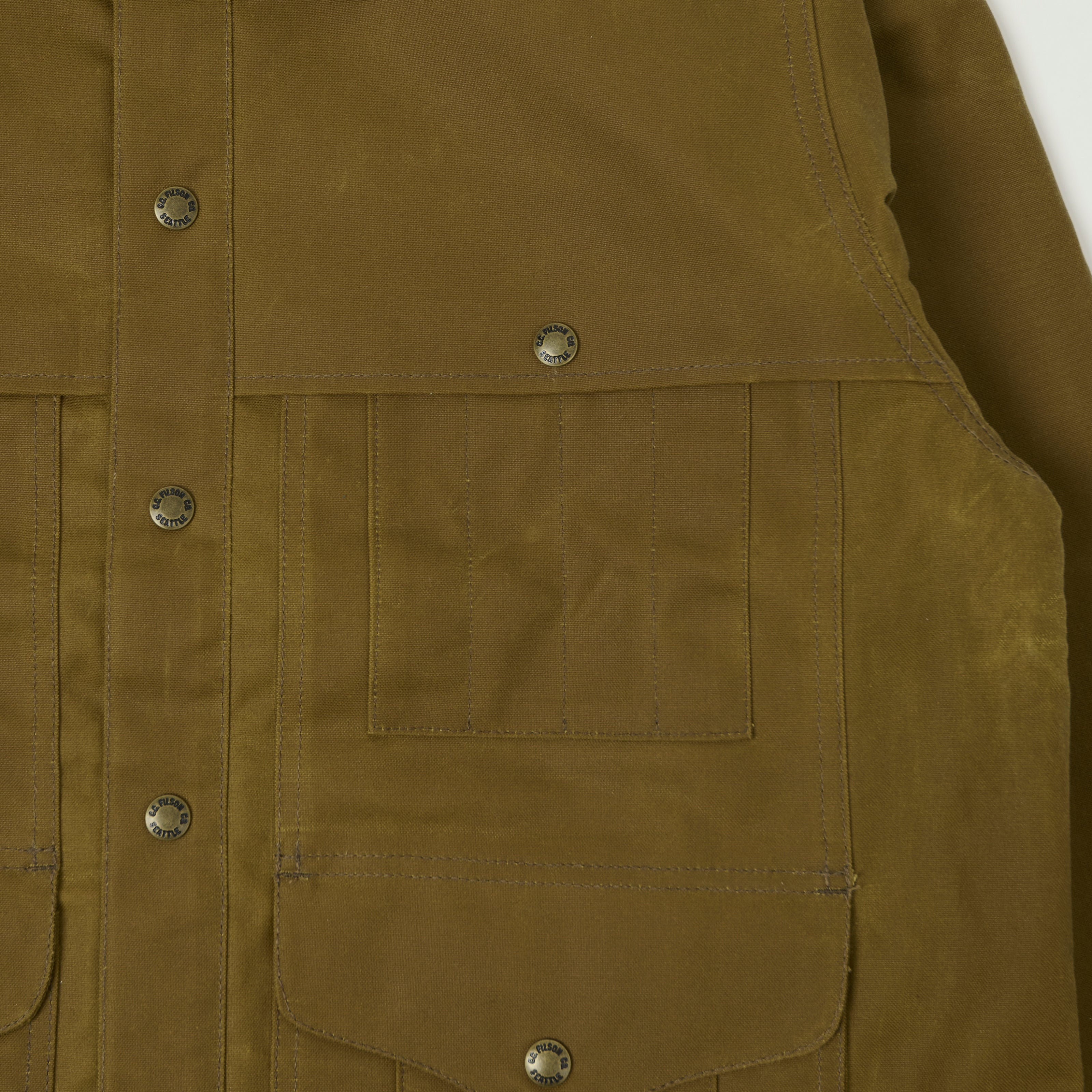 Filson Lined Tin Cloth Cruiser Jacket - Dark Tan