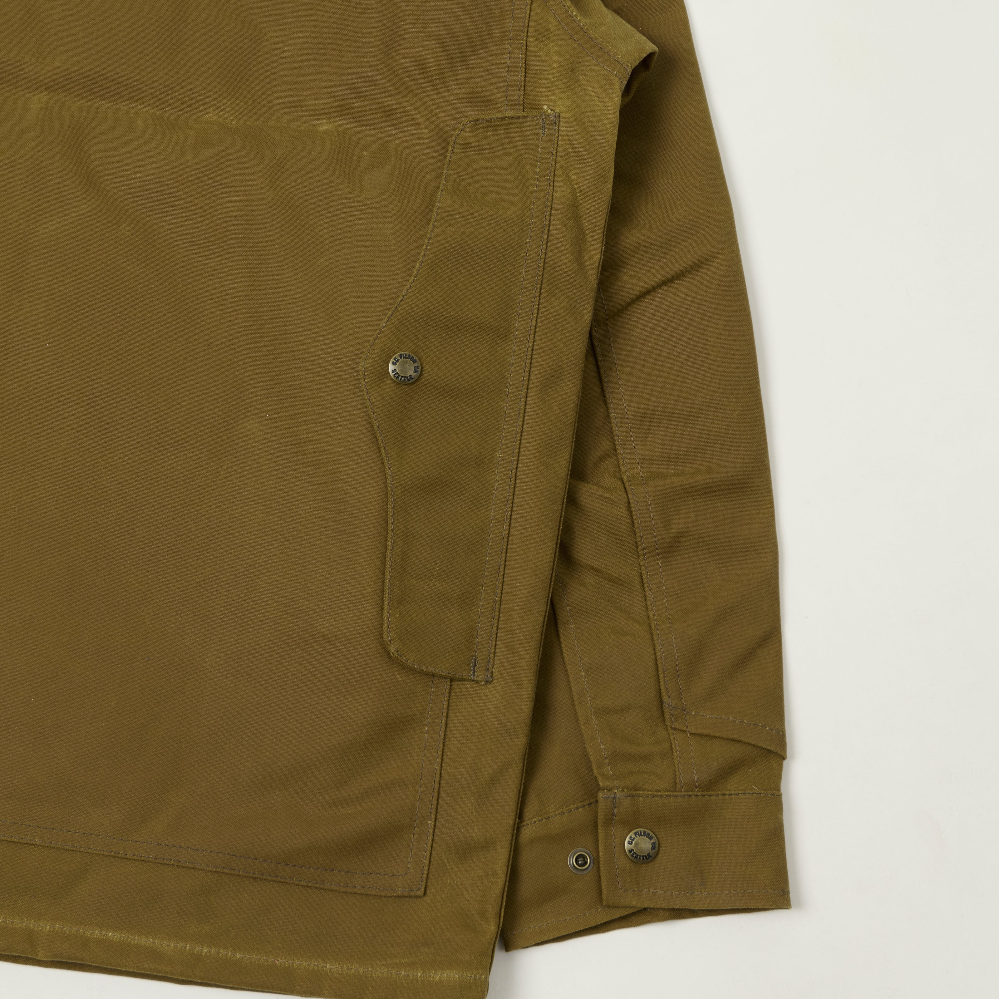 Filson Lined Tin Cloth Cruiser Jacket - Dark Tan