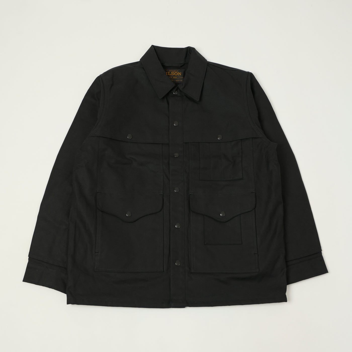 Filson Lined Tin Cloth Cruiser Jacket - Black