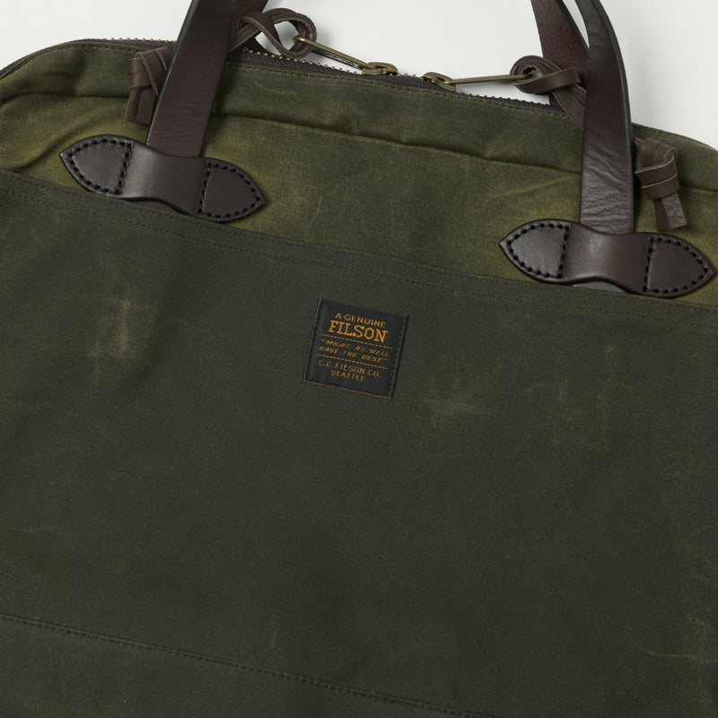 Filson Tin Cloth Compact Briefcase - Otter Green