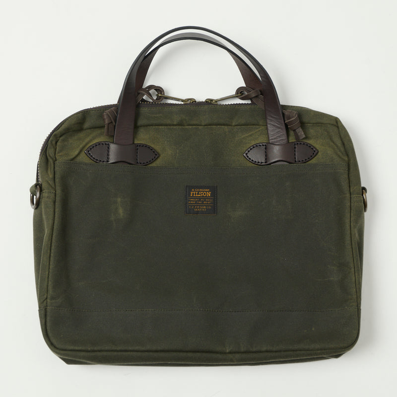 Filson Tin Cloth Compact Briefcase - Otter Green