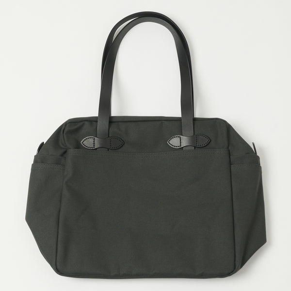 Filson Rugged Twill Tote Bag With Zipper - Faded Black