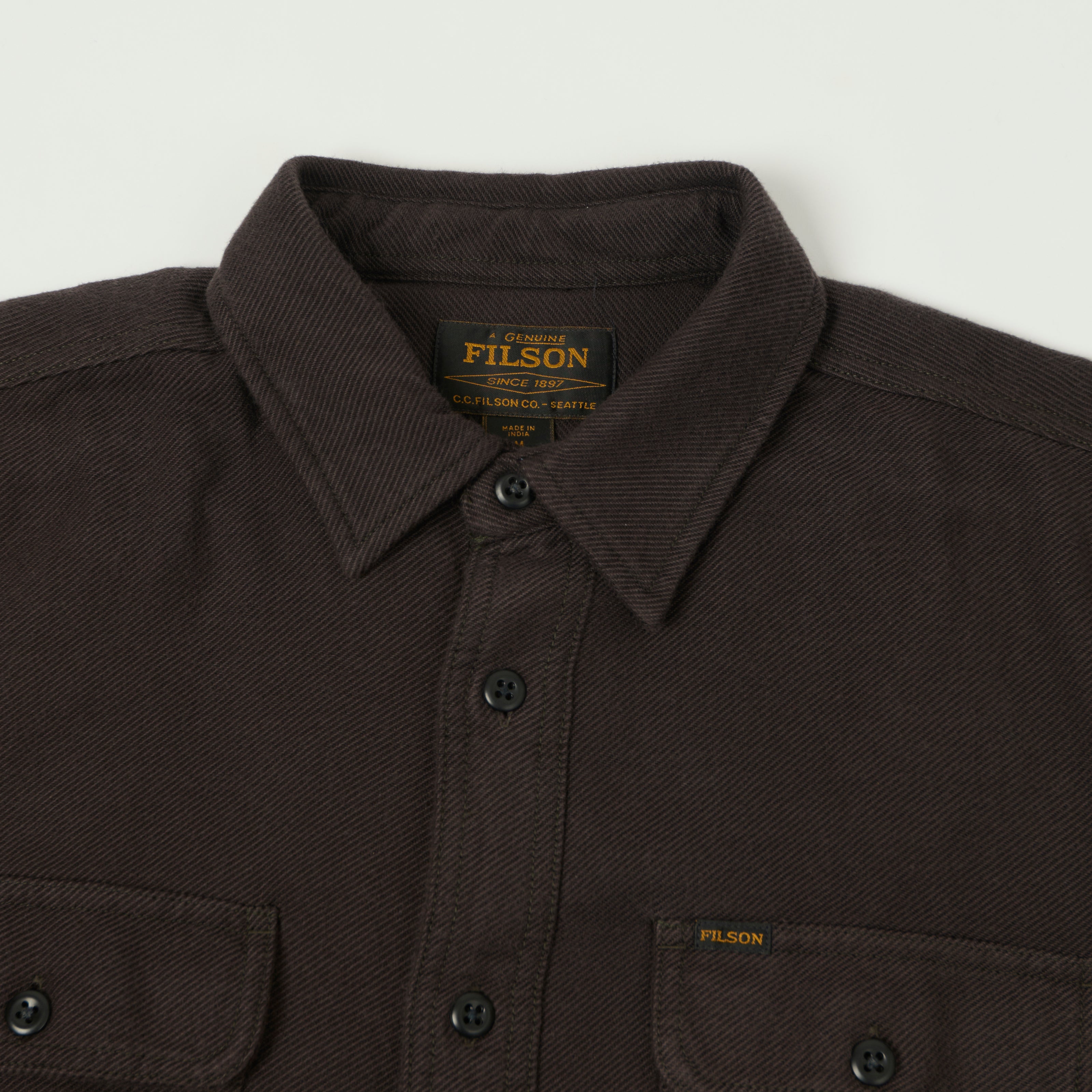 Filson Vintage Flannel Work Shirt - Charcoal