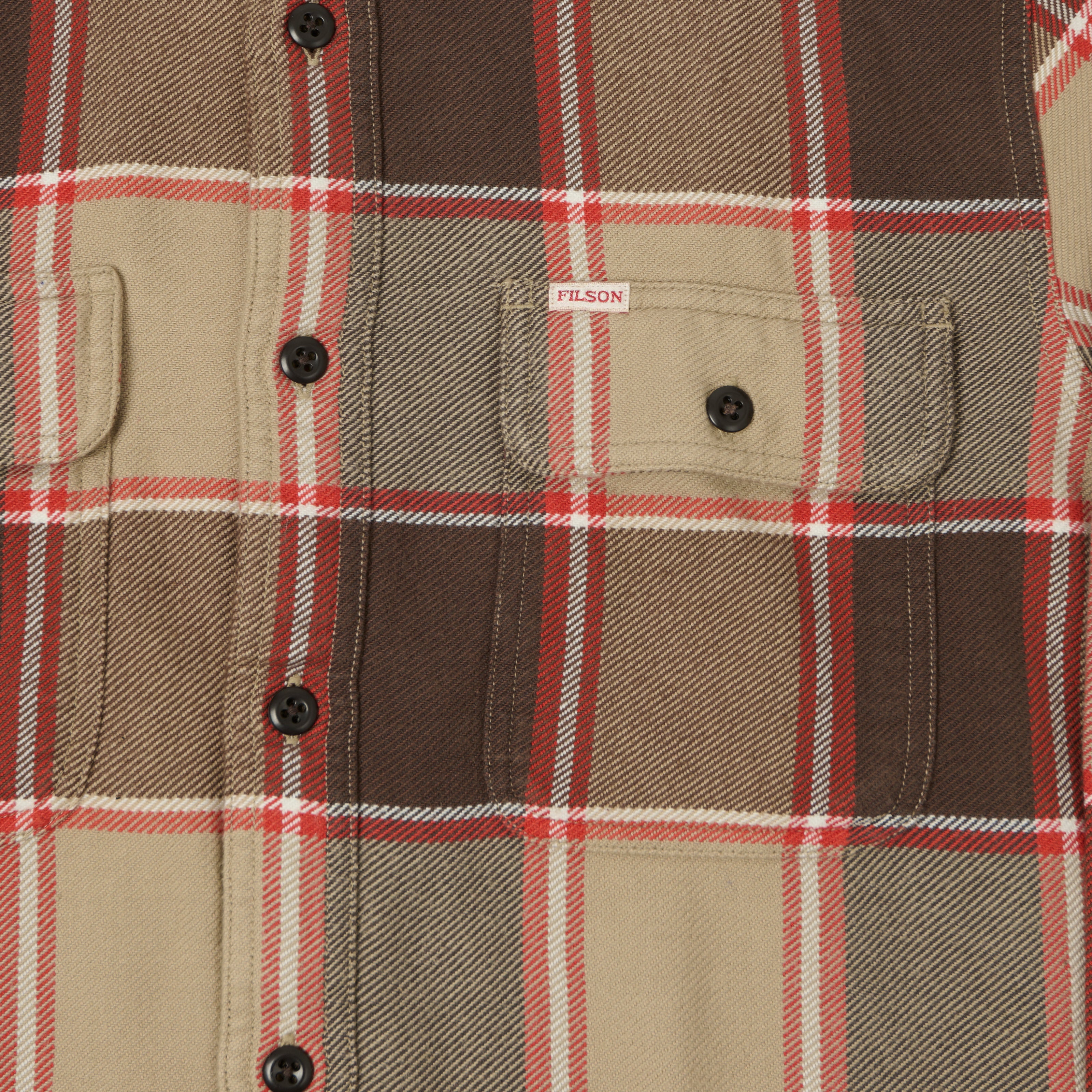 Filson Vintage Flannel Work Shirt - Tan/Orange