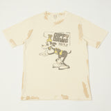 Flea-T 1950s Yellow 'Dippy Dawg' Short Sleeve T-Shirt - White