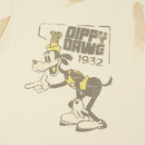 Flea-T 1950s Yellow 'Dippy Dawg' Short Sleeve T-Shirt - White