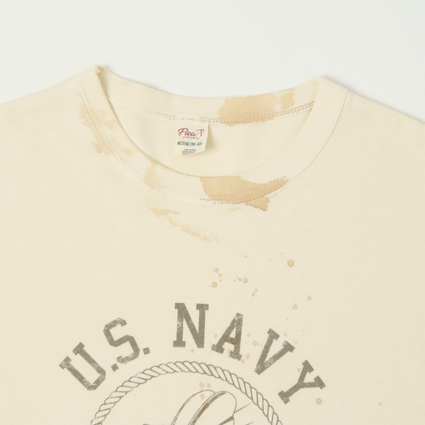 Flea-T 1950s 'Seabees' T-Shirt - White