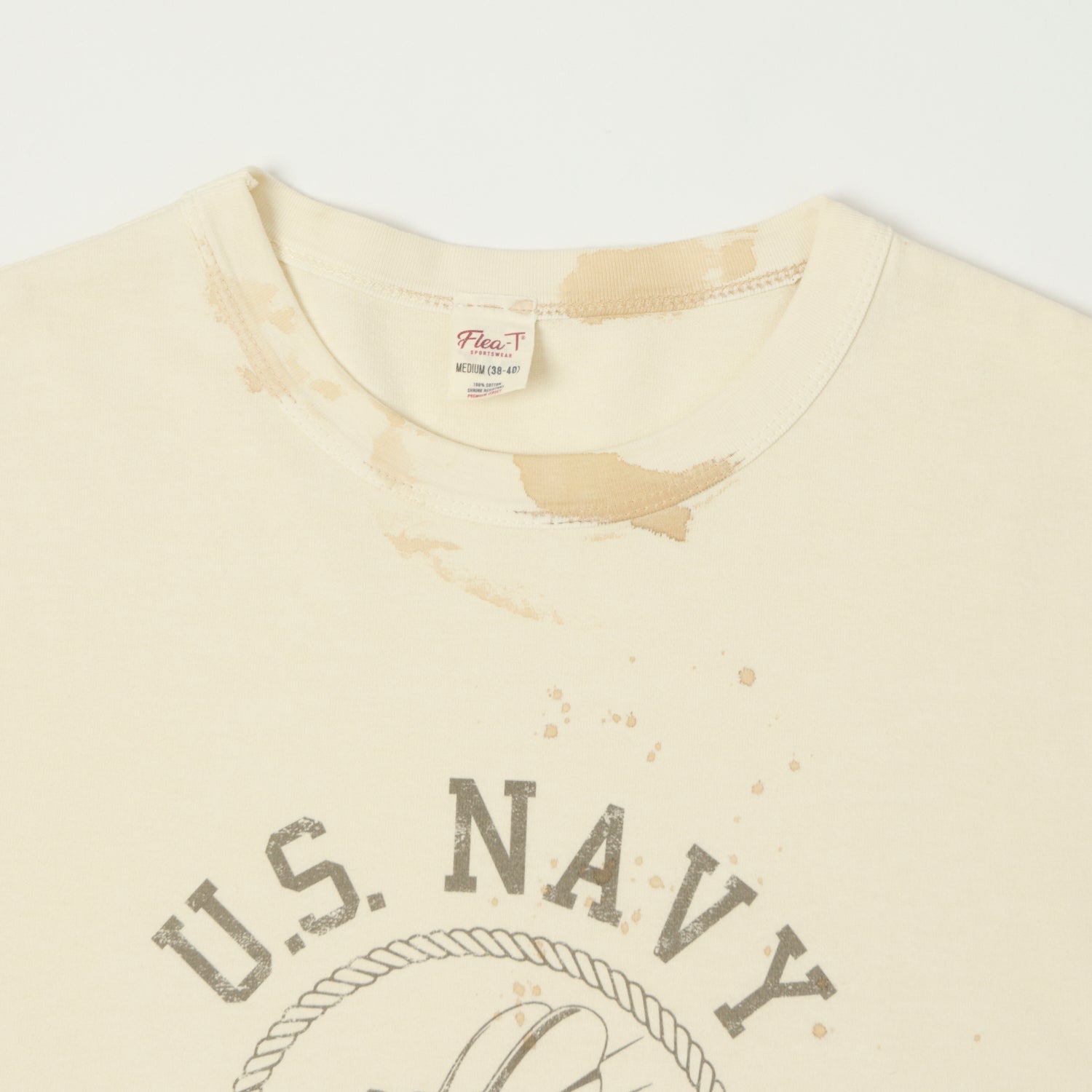 Flea-T 1950s 'Seabees' T-Shirt - White