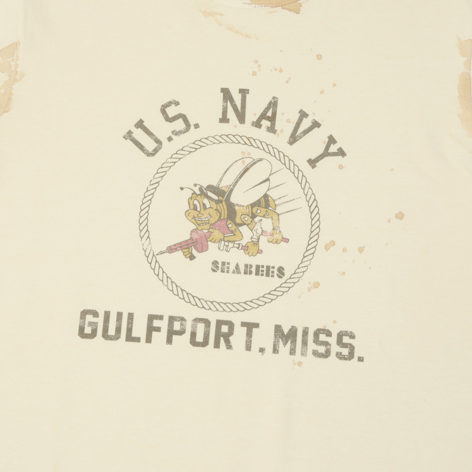 Flea-T 1950s 'Seabees' T-Shirt - White