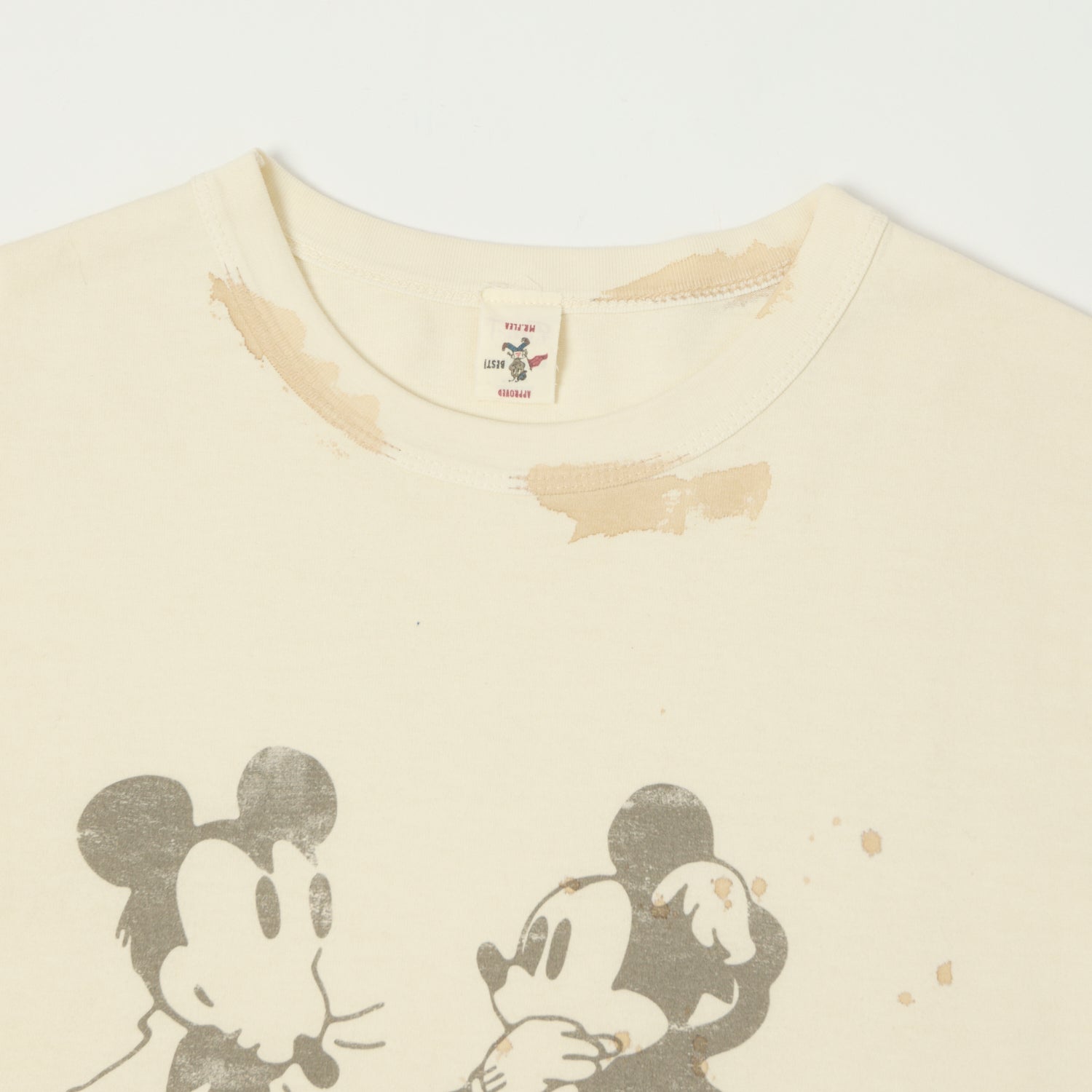 Flea-T 1950s 'Mono Mickey Evolution' T-Shirt - White