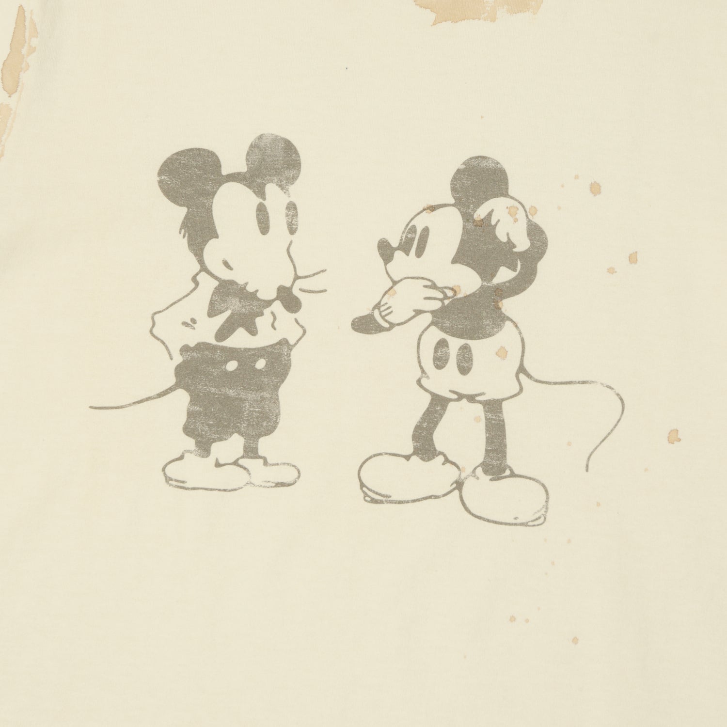 Flea-T 1950s 'Mono Mickey Evolution' T-Shirt - White