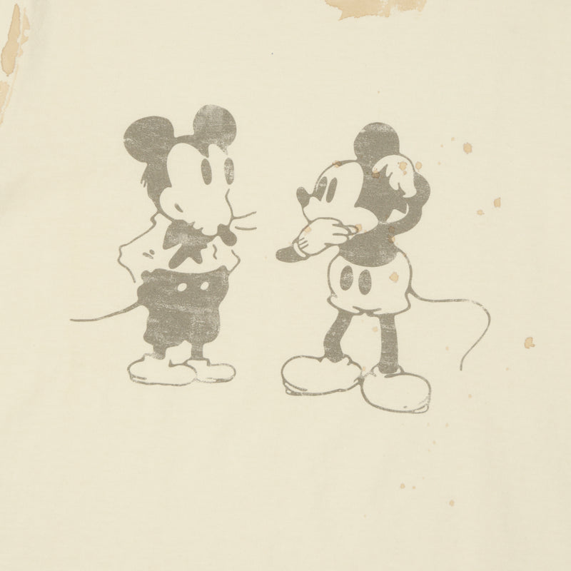 Flea-T 1950s 'Mono Mickey Evolution' Short Sleeve T-Shirt - White