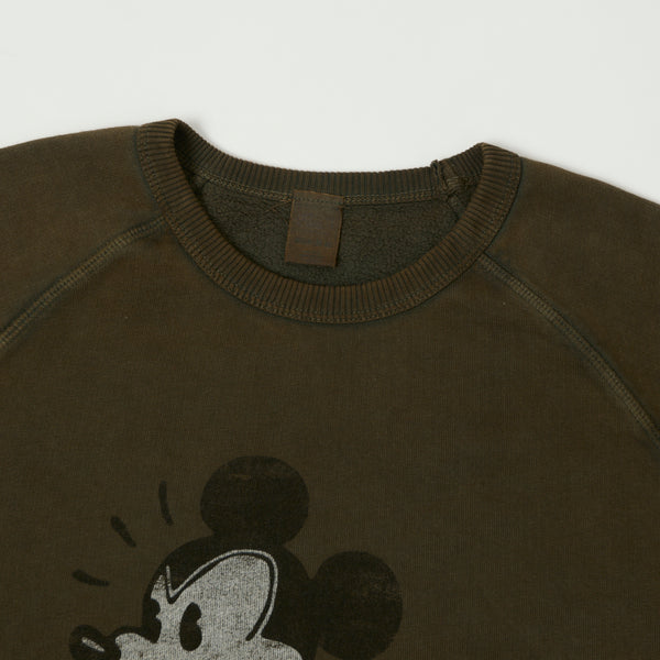 Flea-T 1950s Raglan 'Rebel Mickey' Sweatshirt - Brown