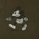 Flea-T 1950s 'Rebel Mickey' Short Sleeve T-Shirt - Brown