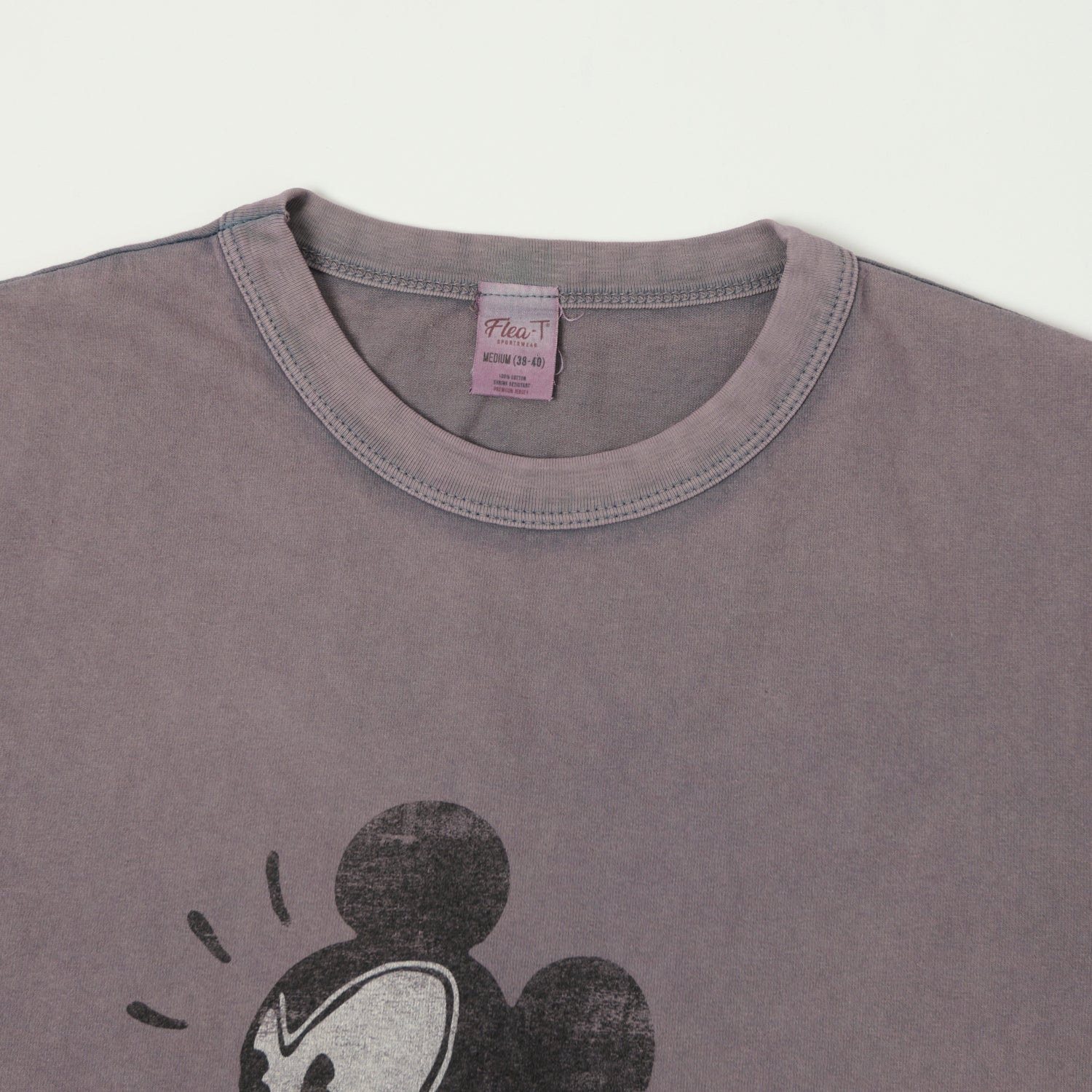 Flea-T 1950s 'Rebel Mickey' T-Shirt - Navy
