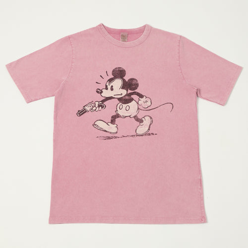Flea-T 1950s 'Rebel Mickey' T-Shirt - Pink
