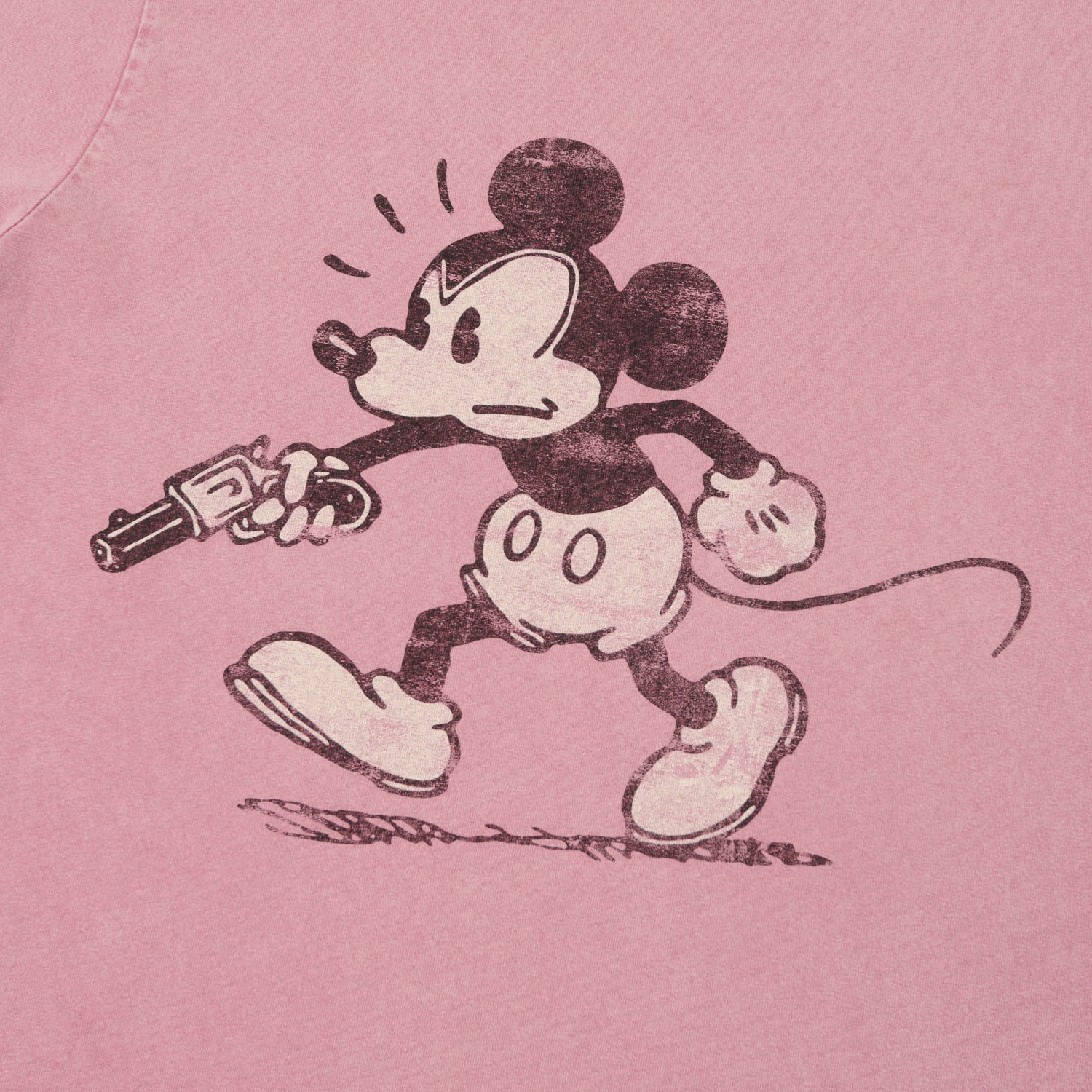 Flea-T 1950s 'Rebel Mickey' T-Shirt - Pink