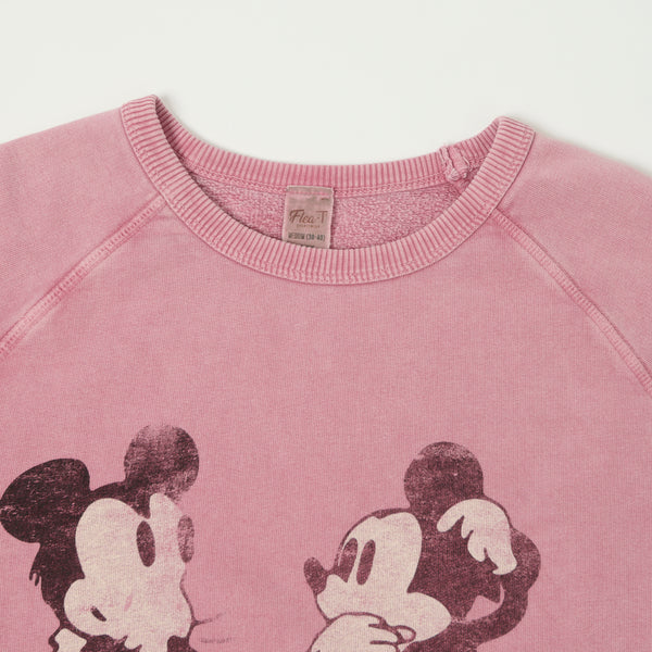 Flea-T 1950s Raglan 'Mickey Evolution' Sweatshirt - Pink