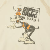 Flea-T 1950s Raglan 'Dippy Dawg' Sweatshirt - White