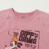 Flea-T 1950s Raglan 'Dippy Dawg' Sweatshirt - Pink