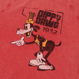 Flea-T 1950s Raglan 'Dippy Dawg' Sweatshirt - Red