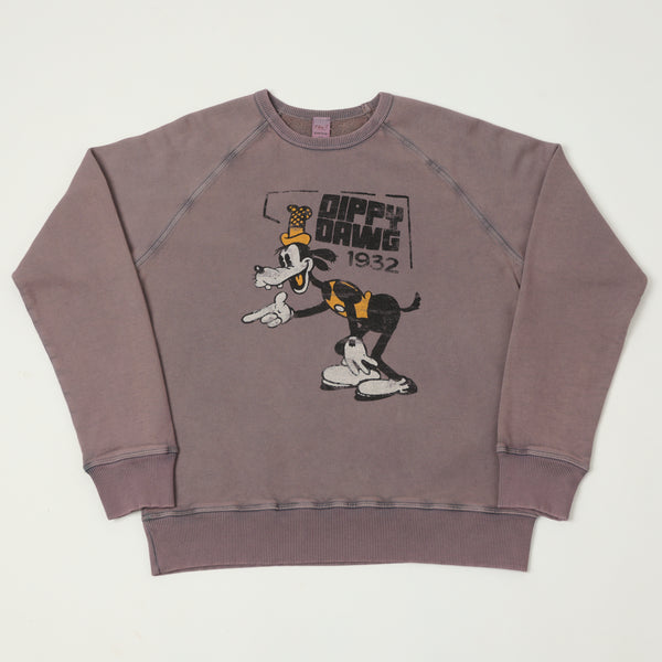 Flea-T 1950s Raglan 'Dippy Dawg' Sweatshirt - Navy