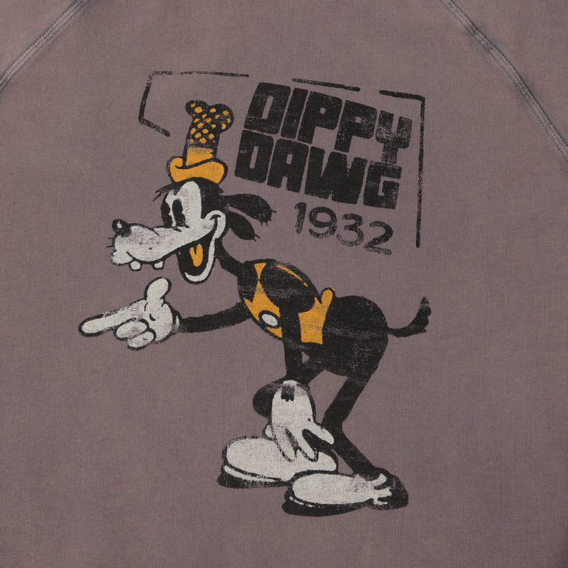 Flea-T 1950s Raglan 'Dippy Dawg' Sweatshirt - Navy