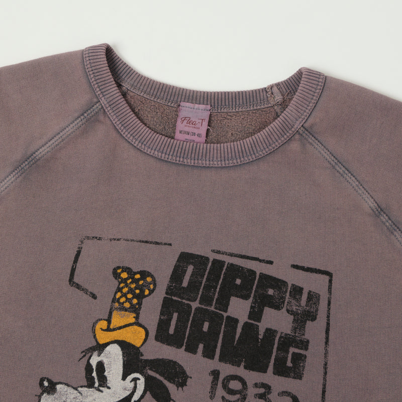 Flea-T 1950s Raglan 'Dippy Dawg' Sweatshirt - Navy