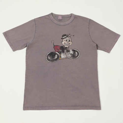 Flea-T 1950s 'Macho Mr. Flea' T-Shirt - Navy