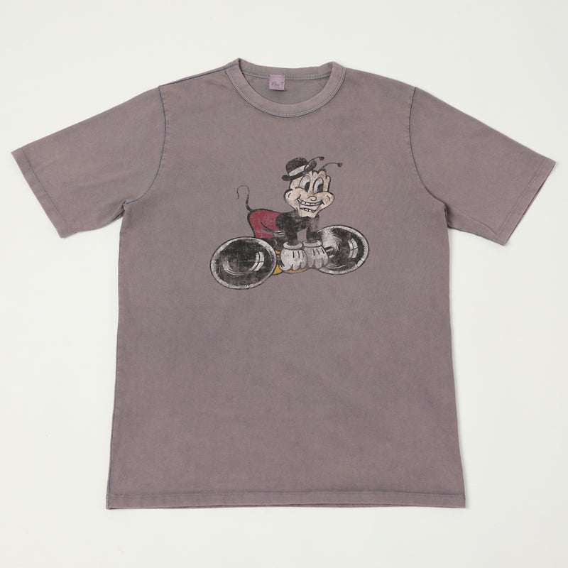 Flea-T 1950s 'Macho Mr. Flea' Short Sleeve T-Shirt - Navy