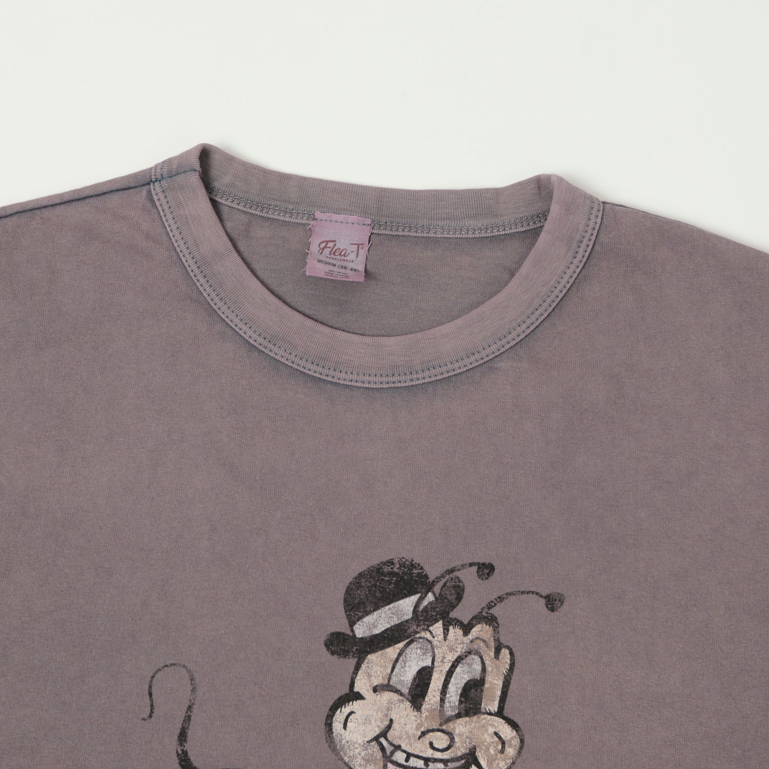 Flea-T 1950s 'Macho Mr. Flea' T-Shirt - Navy